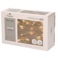 Kerstverlichting warm wit 120 leds met dimmer en timer functie 1200 cm