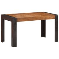 vidaXL Eettafel 140x70x76 cm massief ruw mangohout - thumbnail