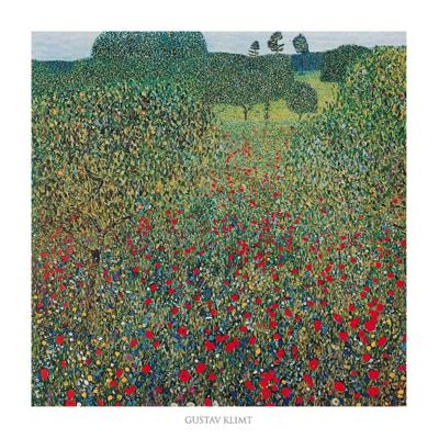 Kunstdruk Gustav Klimt - Campo di papaveri - 70x70cm
