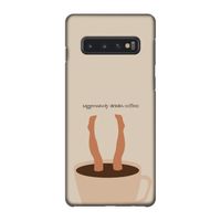 Aggressively drinks coffee: Samsung Galaxy S10 4G Volledig Geprint Hoesje
