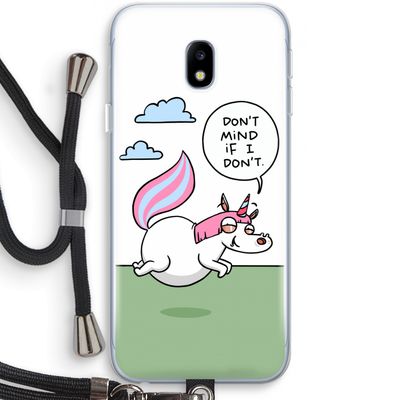 Unicorn: Samsung Galaxy J3 (2017) Transparant Hoesje met koord