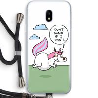 Unicorn: Samsung Galaxy J3 (2017) Transparant Hoesje met koord