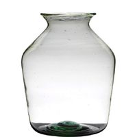 Transparante luxe grote vaas/vazen van glas 40 x 29 cm - Vazen - thumbnail