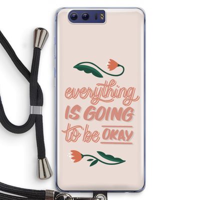Optimistic flower girl: Honor 9 Transparant Hoesje met koord