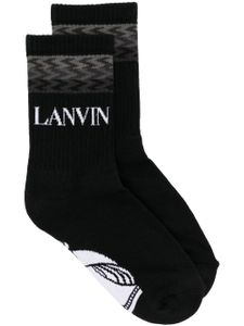 Lanvin chaussettes à logo intarsia - Noir