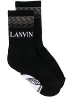 Lanvin chaussettes à logo intarsia - Noir - thumbnail