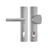 AXA AXA Curve Plus veiligheidsbeslag voordeur gebogen schild S-knop/Blok-kruk PC92 met kerntrekbeveiliging SKG3 - aluminium