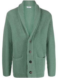 Boglioli cardigan en maille gaufrée à boutonnière - Vert