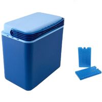 Koelbox donkerblauw 24 liter 39 x 25 x 40 cm incl. 2 koelelementen - thumbnail