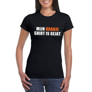 Mijn oranje shirt is gejat t-shirt zwart dames