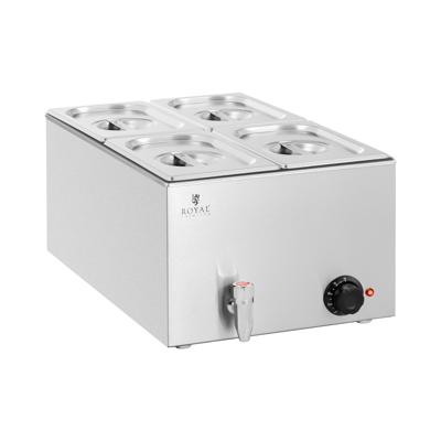 Bain Marie - 600 W - 4 GN 1/4 - Aftapkraan