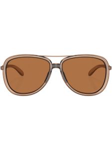 Oakley lunettes de soleil Split Time à monture pilote - Marron