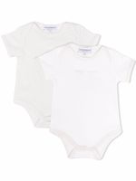 Emporio Armani Kids bodies en coton à logo imprimé - Tons neutres