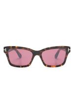 TOM FORD Eyewear lunettes de soleil carrées Mikel - Marron - thumbnail