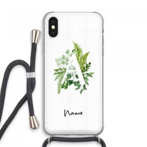 Green Brush: iPhone XS Max Transparant Hoesje met koord