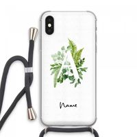 Green Brush: iPhone XS Max Transparant Hoesje met koord