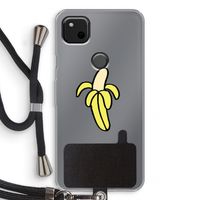 Banana: Pixel 4a Transparant Hoesje met koord