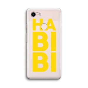 Habibi Blue: Google Pixel 3 Transparant Hoesje
