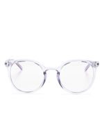 Dolce & Gabbana Eyewear lunettes de vue rondes à plaque logo - Violet - thumbnail