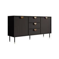 Meubella Dressoir Veerle - Zwart - 150 cm - thumbnail