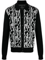 AMIRI Repeat wool-jacquard cardigan - Noir - thumbnail