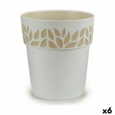 Zelfwaterende bloempot Stefanplast Cloe Wit Plastic 29 x 29 x 29 cm (6 Stuks)