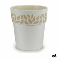 Zelfwaterende bloempot Stefanplast Cloe Wit Plastic 29 x 29 x 29 cm (6 Stuks)