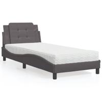 Bedframe zonder matras "Zadar" kunstleer grijs 80x200 cm