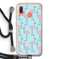 Anything Flamingoes: Samsung Galaxy A20e Transparant Hoesje met koord