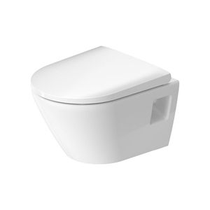Toilet Duravit D-Neo Wand Compact WonderGliss Rimless Diepspoel 48 cm Hoogglans Wit Duravit