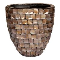 Daven Bronzen poly shell pot ovaal hoog S