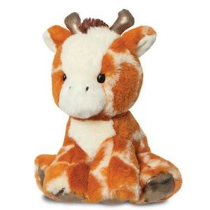 Pluche knuffeldier  giraffe - gevlekt bruin - 20 cm - safari thema   -