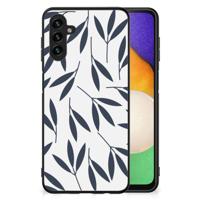 Samsung Galaxy A13 5G | A04s Bloemen Hoesje Leaves Blue