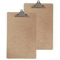 Clipboard/klembord/memobord voor documenten - 2x - hardboard - A3 formaat - met stevige klem