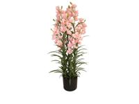 Cymbidium kunstplant 125 cm, roze - Buitengewoon de boet Cymbidium kunstplant 125 cm, roze - Buitengewoon de boet