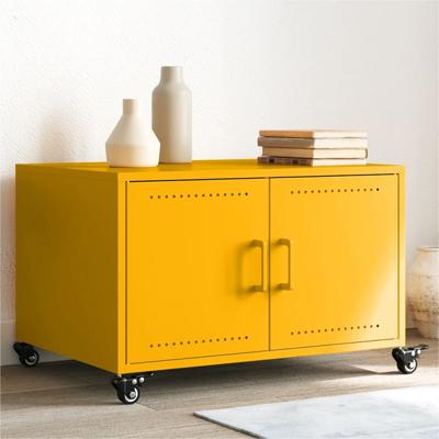 Salontafel 68x50x43,5 cm koudgewalst staal mosterdgeel