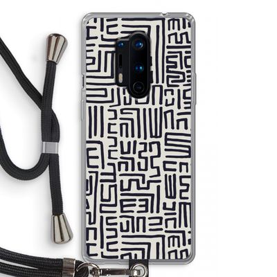 Moroccan Print: OnePlus 8 Pro Transparant Hoesje met koord