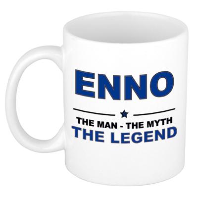 Enno cadeau mok - man myth legend - naam koffiemok - 300 ml - collega - vaderdag Enno cadeau mok - man myth legend - naam koffiemok - 300 ml - collega - vaderdag