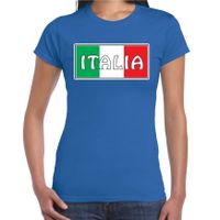 Italie / Italia landen t-shirt blauw dames