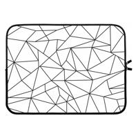 Geometrische lijnen zwart: Laptop sleeve 15 inch - thumbnail