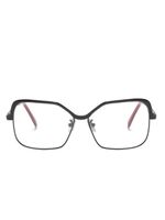 Marni Eyewear lunettes de vue rectangulaires à logo embossé - Noir