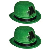 3x stuks st. Patricks day thema groene bolhoed