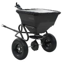 Strooiwagen sleepmodel 45 L 125x74x79 cm PVC en staal
