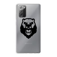 Angry Bear (black): Samsung Galaxy Note 20 / Note 20 5G Transparant Hoesje