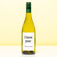 Wijnfles I Love You (and Your Boobs) - Wit (Sauvignon Blanc)
