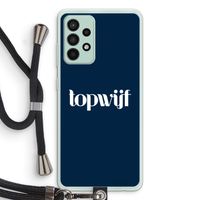 Topwijf Navy: Samsung Galaxy A52s 5G Transparant Hoesje met koord