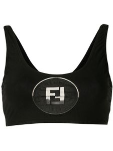 Fendi Pre-Owned haut de bikini à logo - Noir