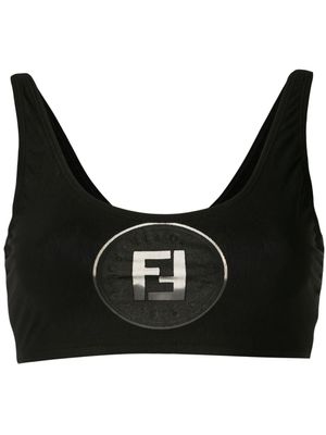 Fendi Pre-Owned haut de bikini à logo - Noir