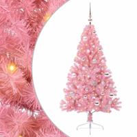 VidaXL Kunstmatig voorverlicht kerstboom met 150 led roze 150 cm pvc