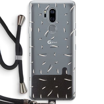 Hipster stripes: LG G7 Thinq Transparant Hoesje met koord